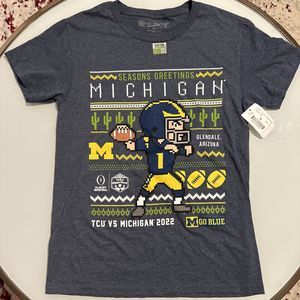 Michigan vs TCU College Football Playoff 2022 Shirt Fiesta Bowl NWT New